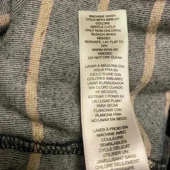 Women’s Velour striped pullover cowl neck top with a touch of sparkle size 2 LG - Picture 8 of 8